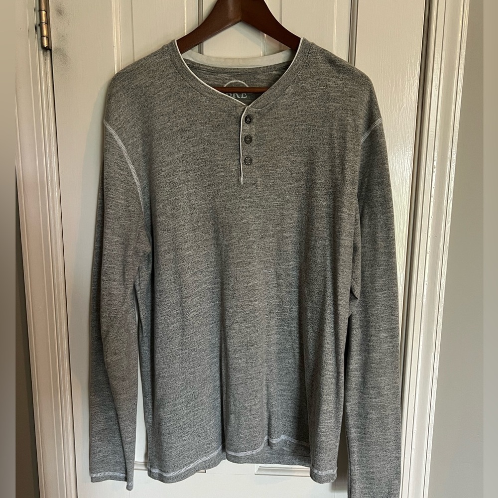 Men’s Buckle BKE gray henley, size: XL